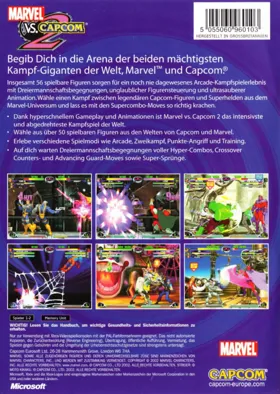 Marvel vs Capcom 2 New Age of Heroes (USA) box cover back